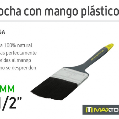 Brocha con Mango Plástico Maxtool 2  1/2 Pulg.