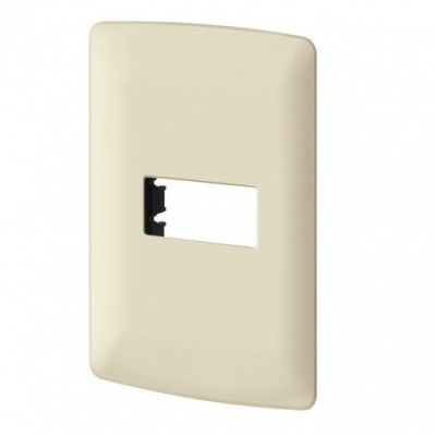 Placa Aksi de Plastico 1 Ventana Marfil