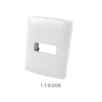 Placa Aksi  de Plástico 1 Ventanas Blanca