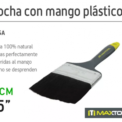Brocha con Mango Plástico Maxtool 5 Pulg.