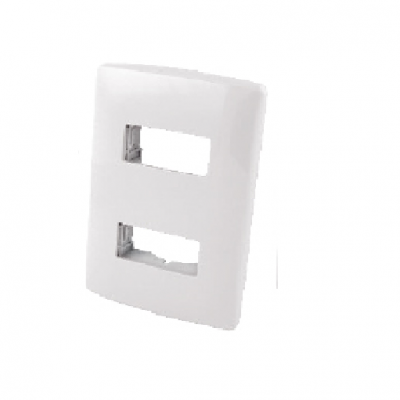 Placa Aksi  de Plástico 2 Ventanas Blanca
